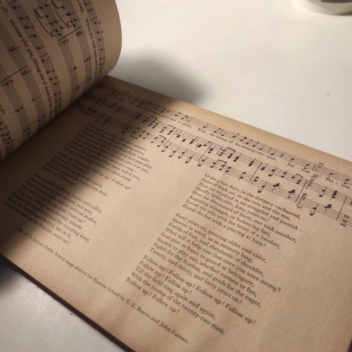 The Penguin Song Book used music exercise book