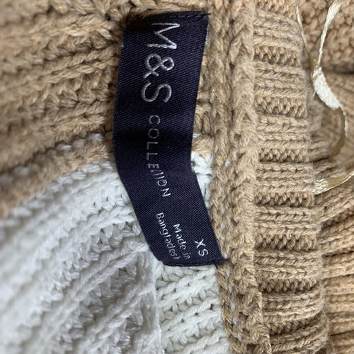 Marks & Spencer women's knitted turtleneck sweater, camel mix