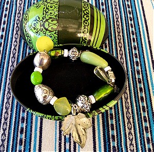 Leaf style bracelet new green