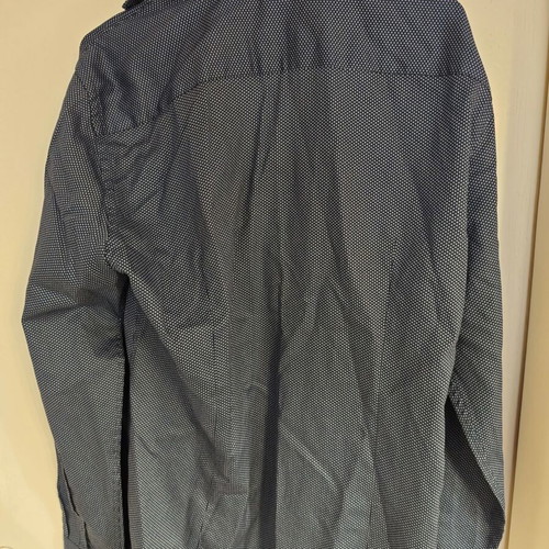 Jake's Collection shirt used, blue with micro-pattern, slim fit