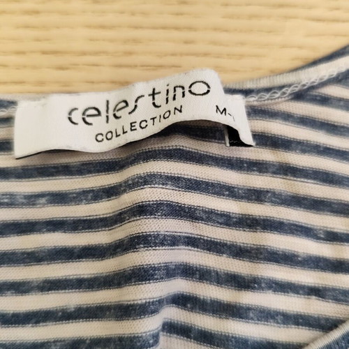 Celestino striped crop top M/L, white and blue