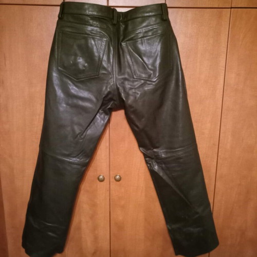 GAP leather pants used size 34/30 black with defect