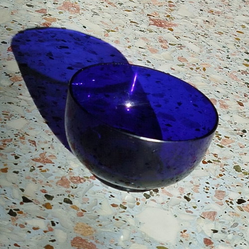 Apothecary bowl cobalt blue glass like new