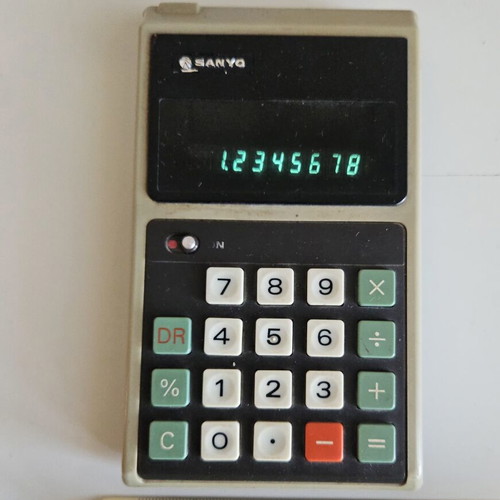 Sanyo 1976 calculator used, fully functional