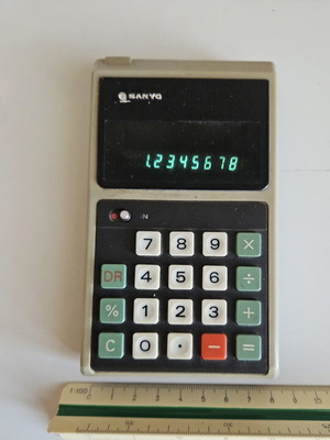 Sanyo 1976 calculator used, fully functional