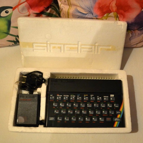Sinclair ZX Spectrum 48K console used with accessories and manuals