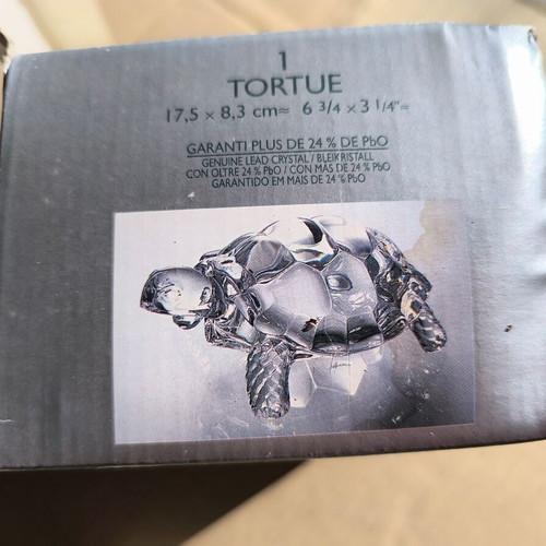Crystal decorative turtle Cristal d'Arques new