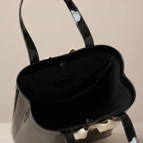 Ted Baker waterproof handbag like new, black with white bow
