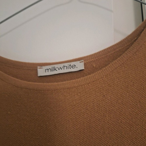 Beige midi wool Milkwhite dress like new