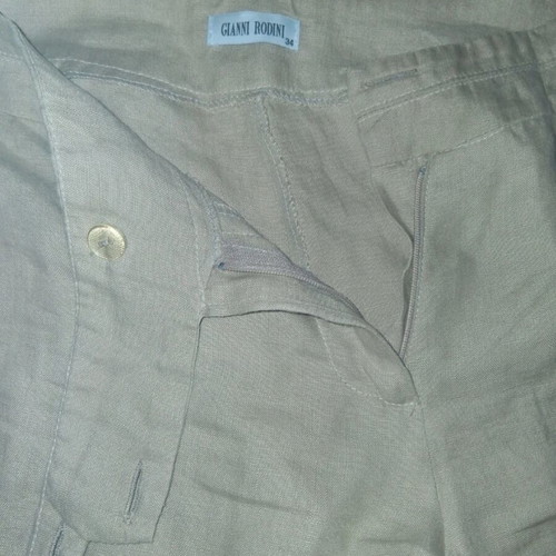 Linen pants Gianni Rodini new, beige, size XS