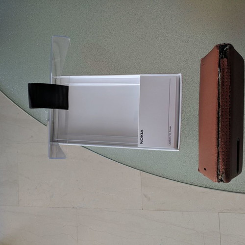 Nokia 8 mobile phone case used, genuine brown leather