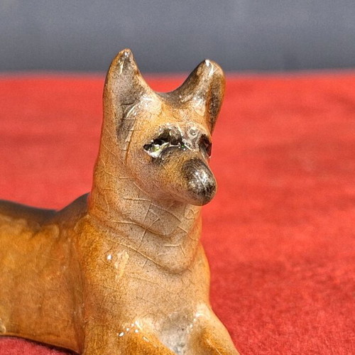 Porcelain dog figure used, vintage