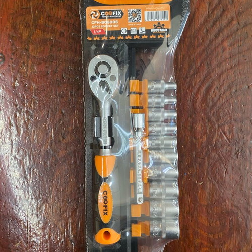 Socket set 1/4’’ new with sockets sizes 4-13