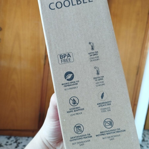 Coolbee pink insulated bottle, stainless steel, 500 ml
