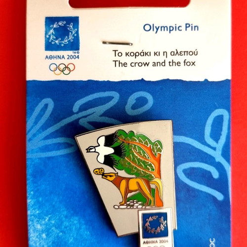 Olympic pin set Athens 2004 new, 6 pins with Aesop's fables theme