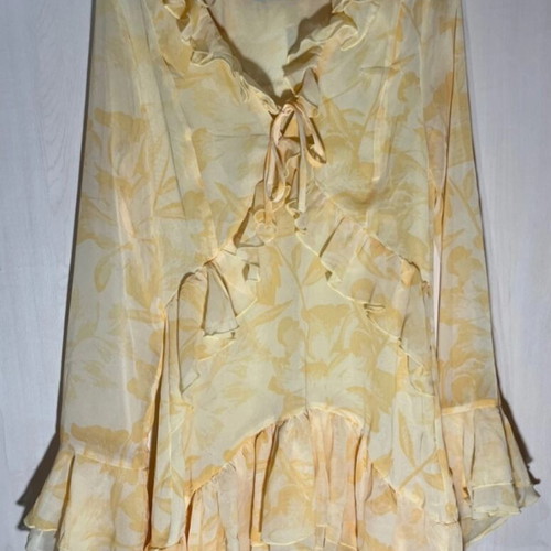 Pink Woman yellow dress, size M