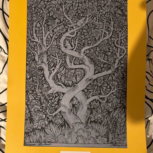 Decorative poster with Asian motif from Thailand like new