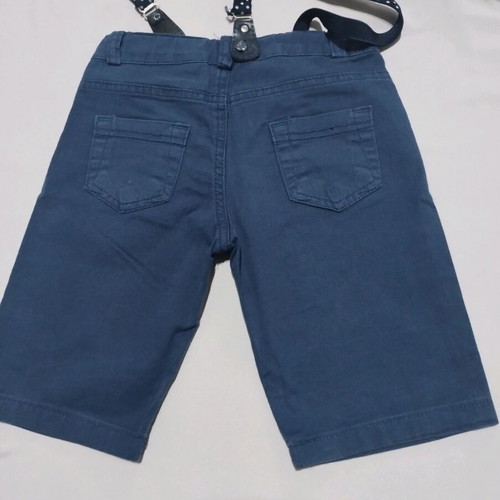Bermuda No 3 with suspenders like new, blue