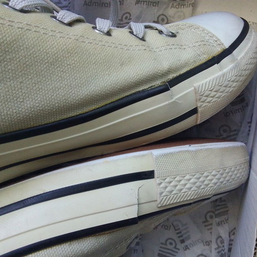 Two pairs of Admiral men's shoes used, size 43, green and yellow