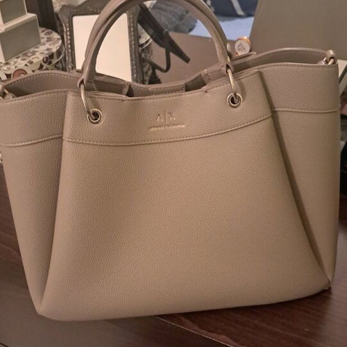 Armani Exchange large handbag in taupe color new