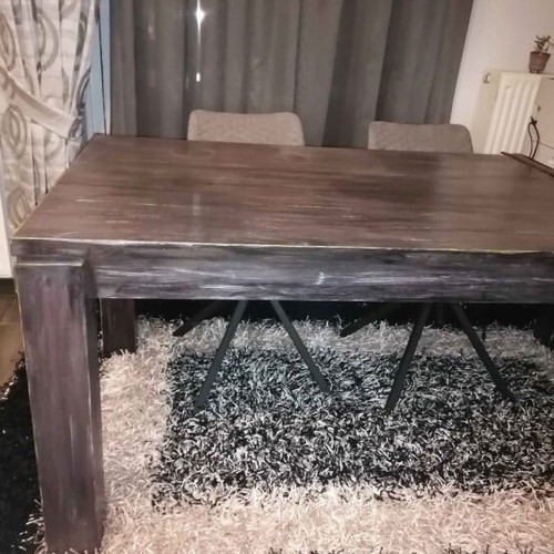 Wooden dining table rustic industrial style like new