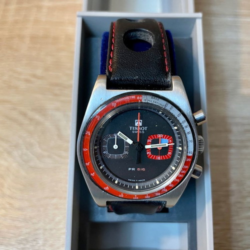 Tissot PR 516 Chronograph Lemania 1783 vintage watch used