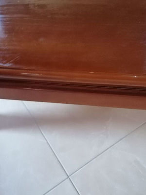 Coffee table used, solid walnut wood without damage