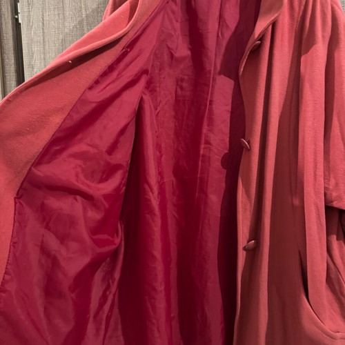 Wool coat 80% pink size L used loose fit