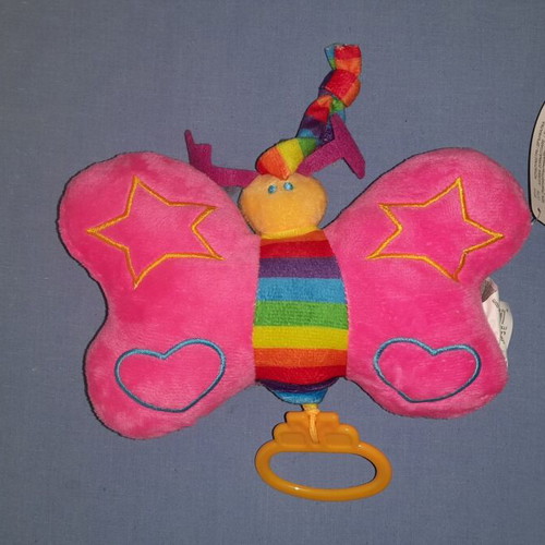 Baby hanging musical butterfly toy new