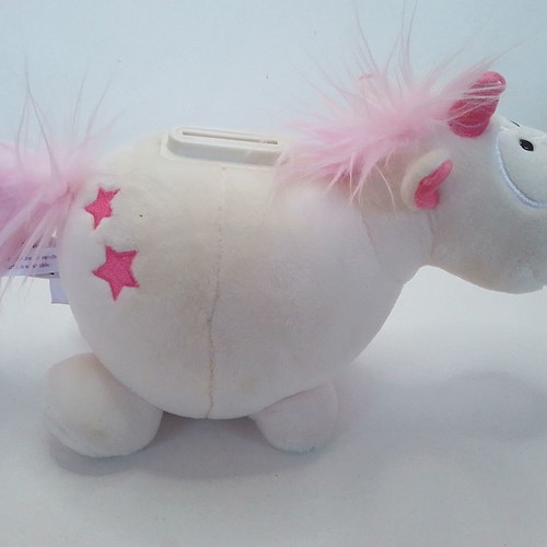 Unicorn Theodor & friends plush piggy bank used