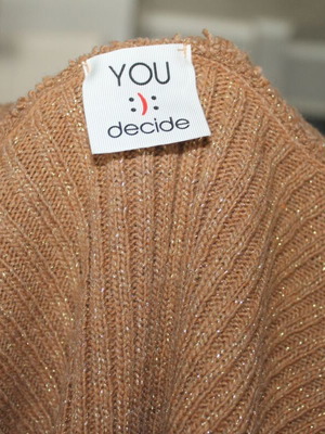 Turtleneck sweater like new with gold thread, size S