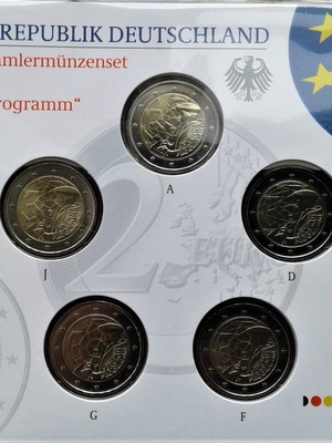 Germany 2 Euro Set 35 Years Erasmus Program new