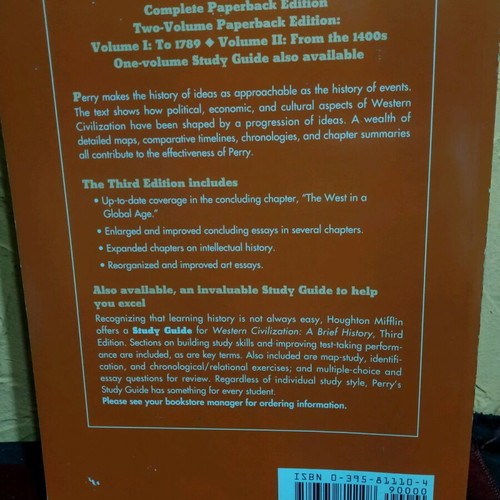 Western Civilization A. Brief History book like new