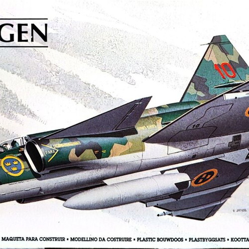 Viggen Swedish Air Force 1/72 Heller model like new