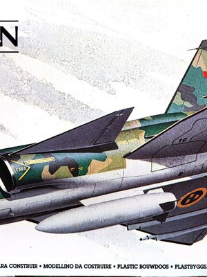Viggen Swedish Air Force 1/72 Heller model like new
