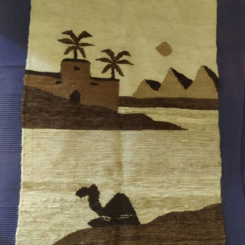 Decorative wool rug 100x66 cm like new