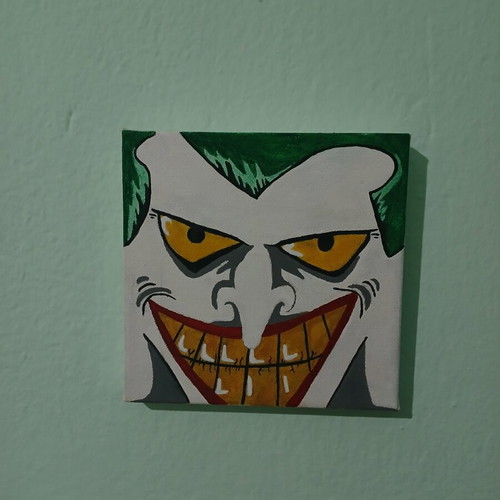 Small handmade Joker canvas new