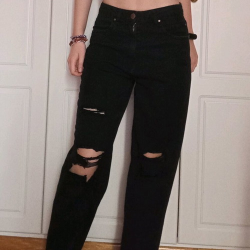 Black ripped Pink Woman jeans like new, size S