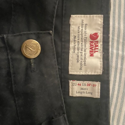 Fjallraven hiking pants, black and khaki, size EU 46 US 30-31