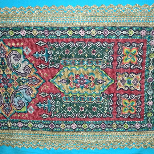 Handmade embroidery made to order, 68 x 29 cm, unique design