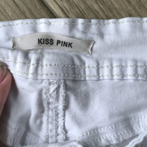 White elastic denim pants like new, size 42