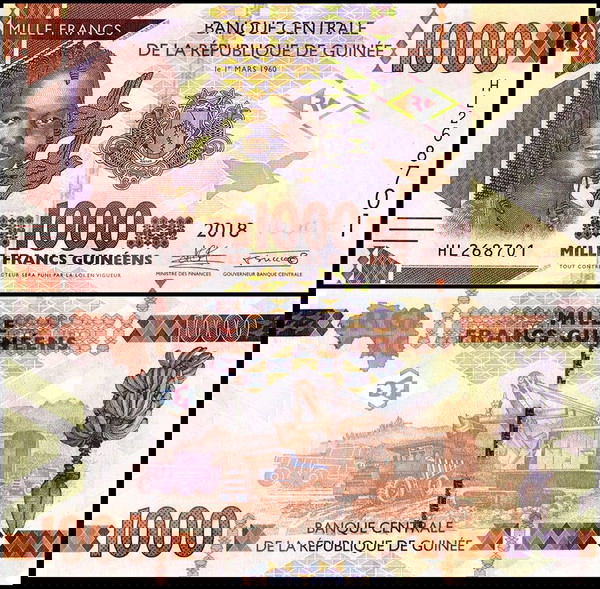  gouinea - 1.000 Francs 2018 - UNC