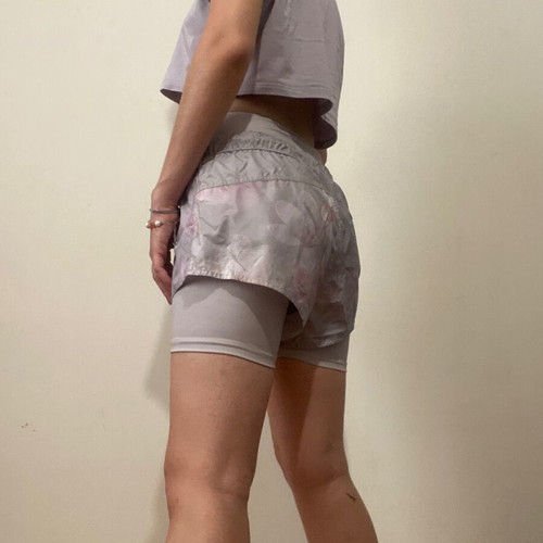 Bdtk cycling leggings with shorts and cropped top like new, multicolor