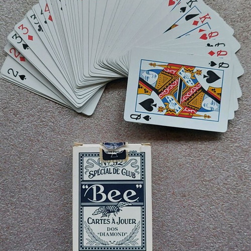Playing cards used, pack of 4