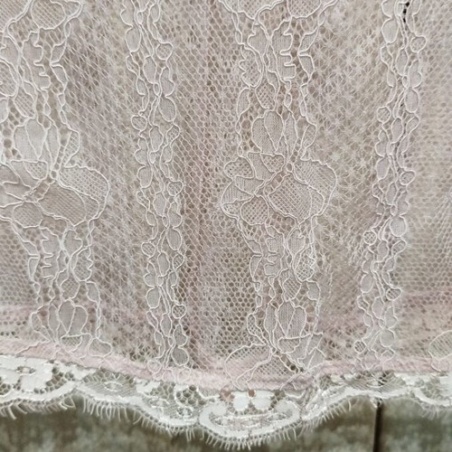 Fashion Nova long sleeved lace top pink like new, size S