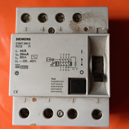 Siemens 5SM1344-0 Residual Current Device new 40A 30mA