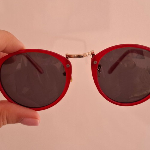 Round red sunglasses S/M unisex vintage style like new