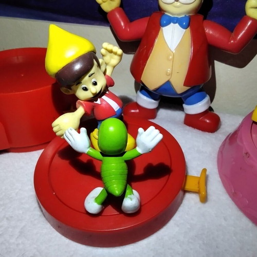 Vintage retro mechanical toy figures set used