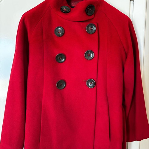 Zara wool coat used, red, size S