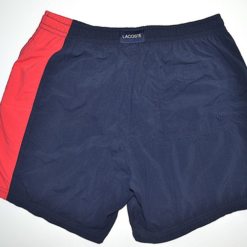 Lacoste swim shorts size 4, blue and red